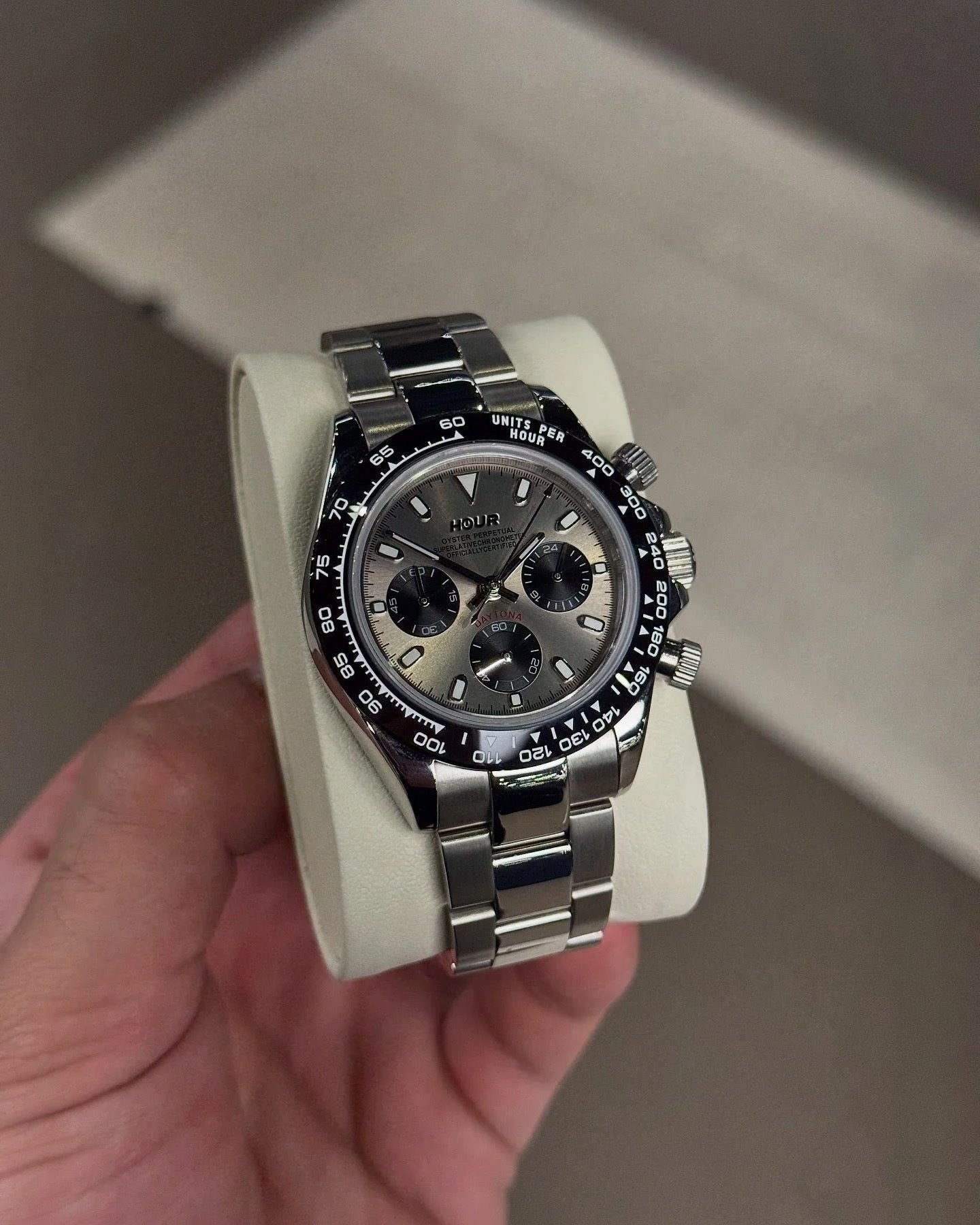 Satin Grey Racer Dial