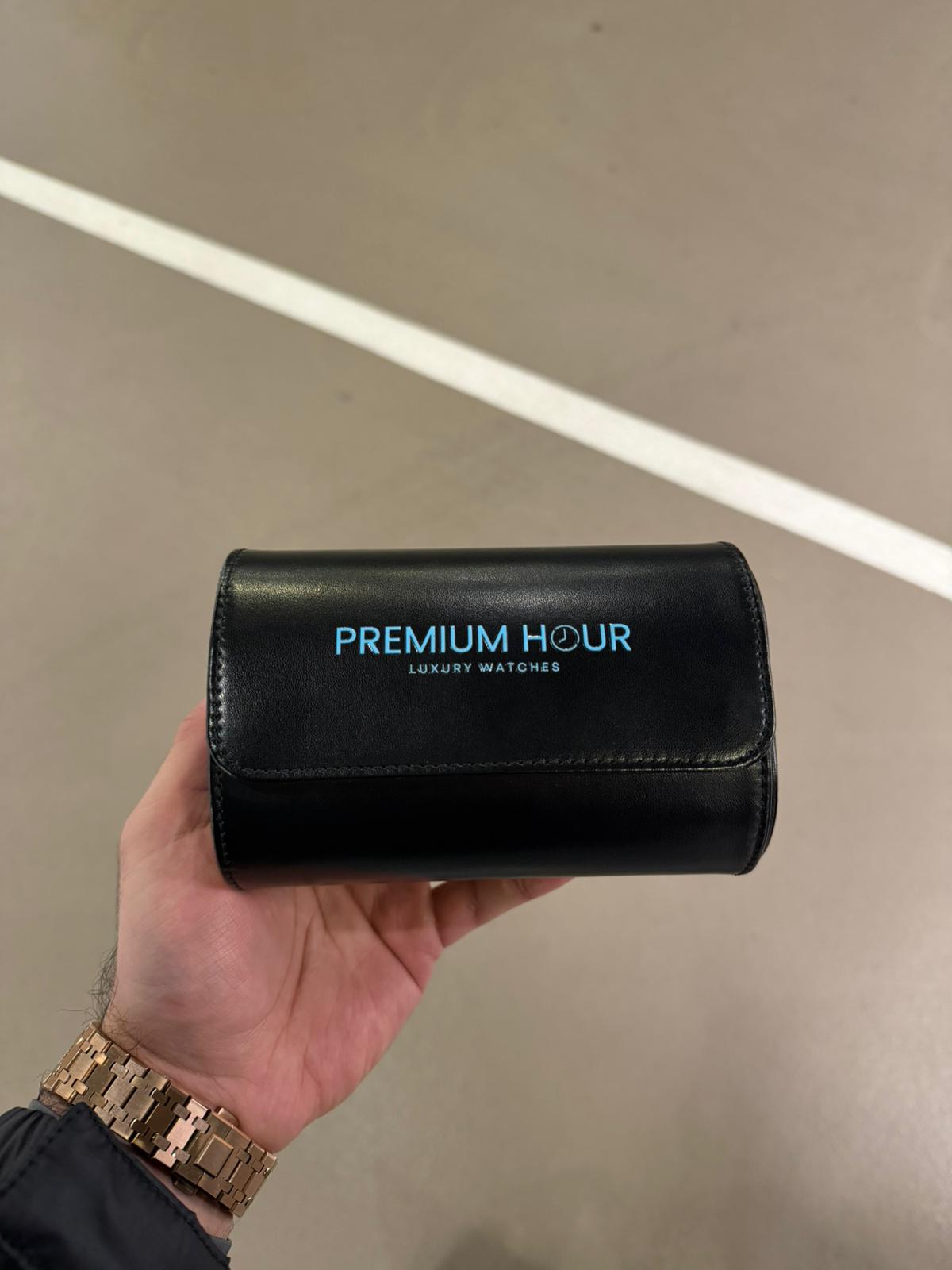 2 Slot Black Leather Box