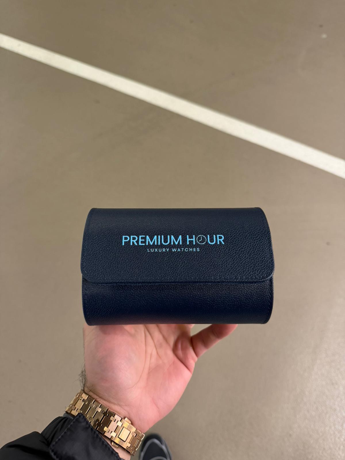 2 Slot Dark Blue Leather Box