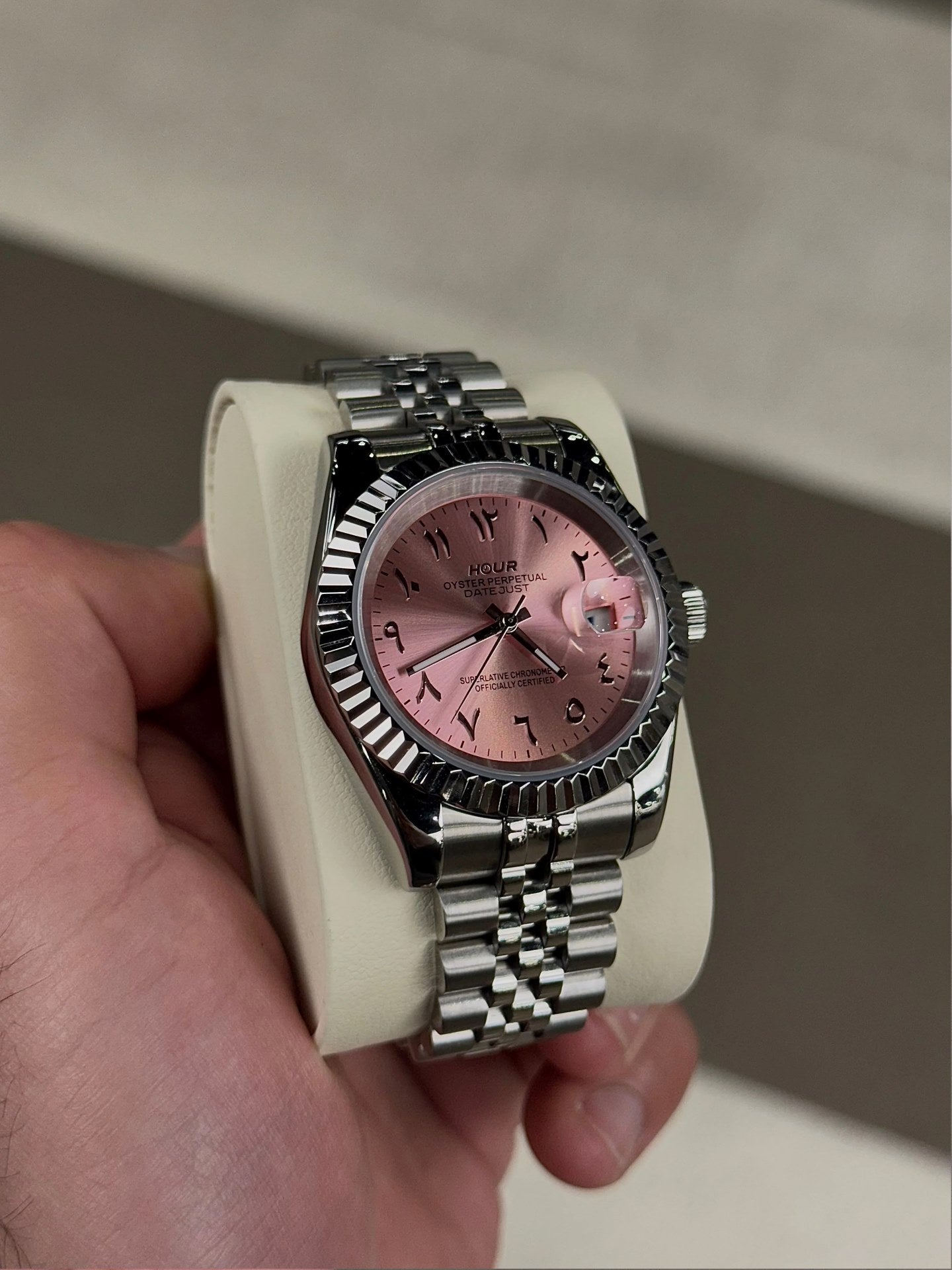 Baby Pink Arabic Dial