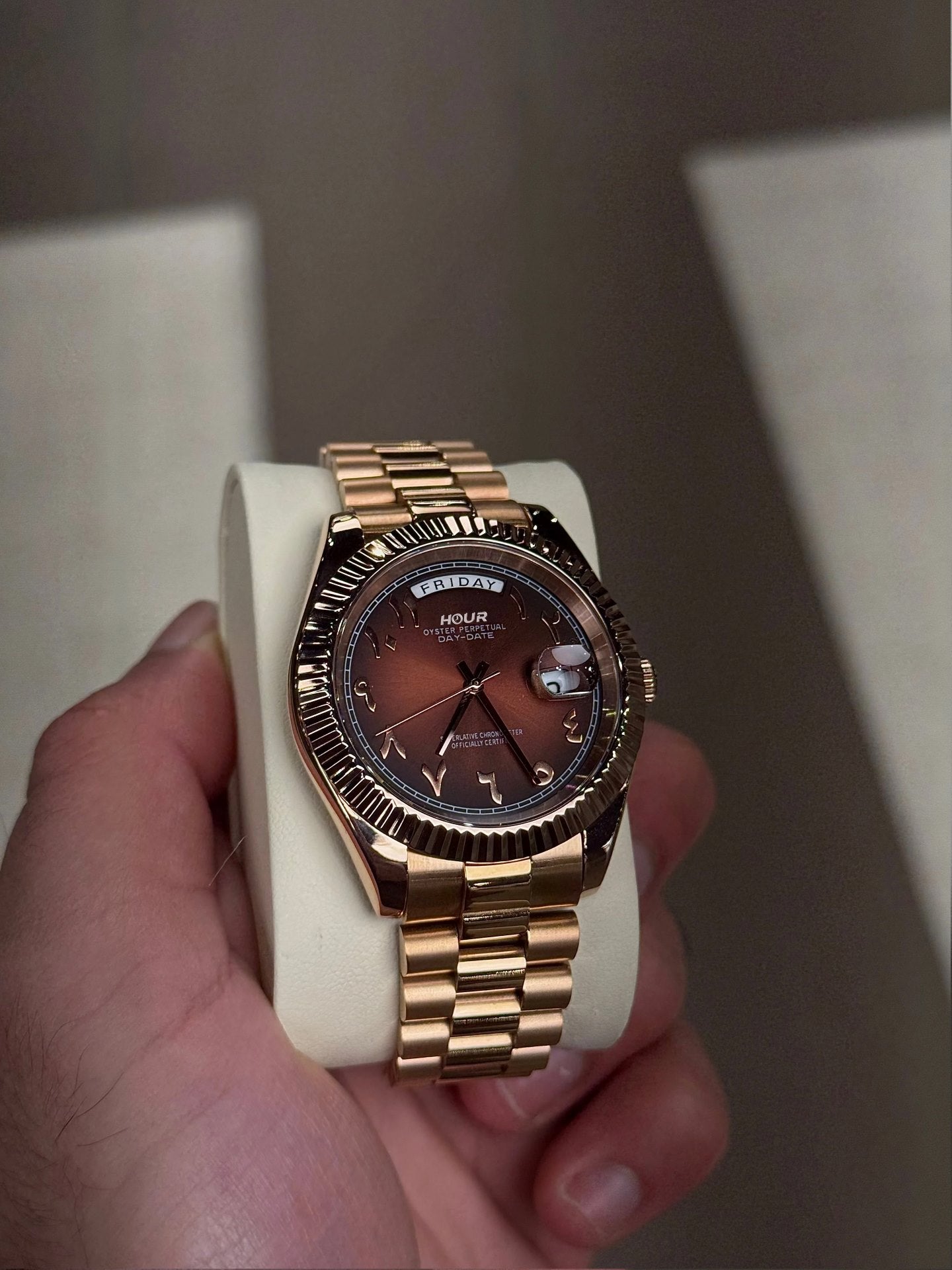 Champagne Rose Arabic Dial