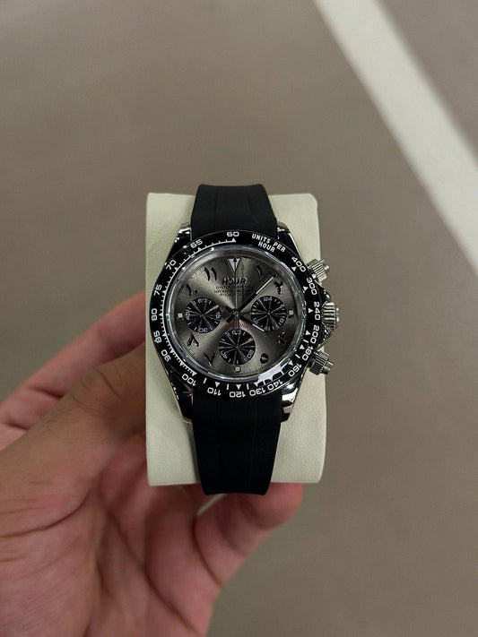 Metallic Grey Arabic Dial