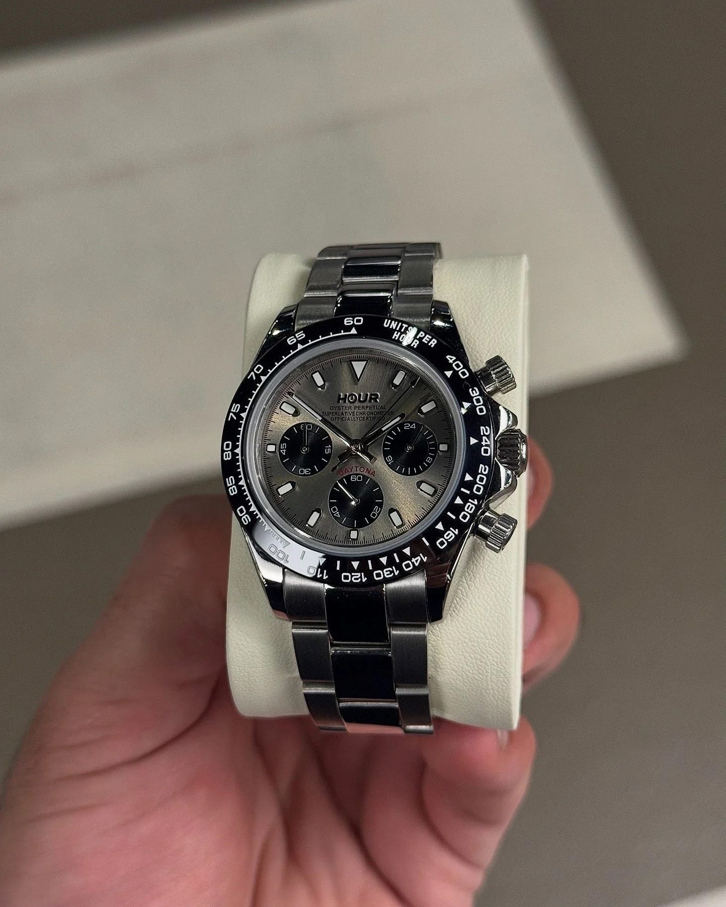 Satin Grey Racer Dial