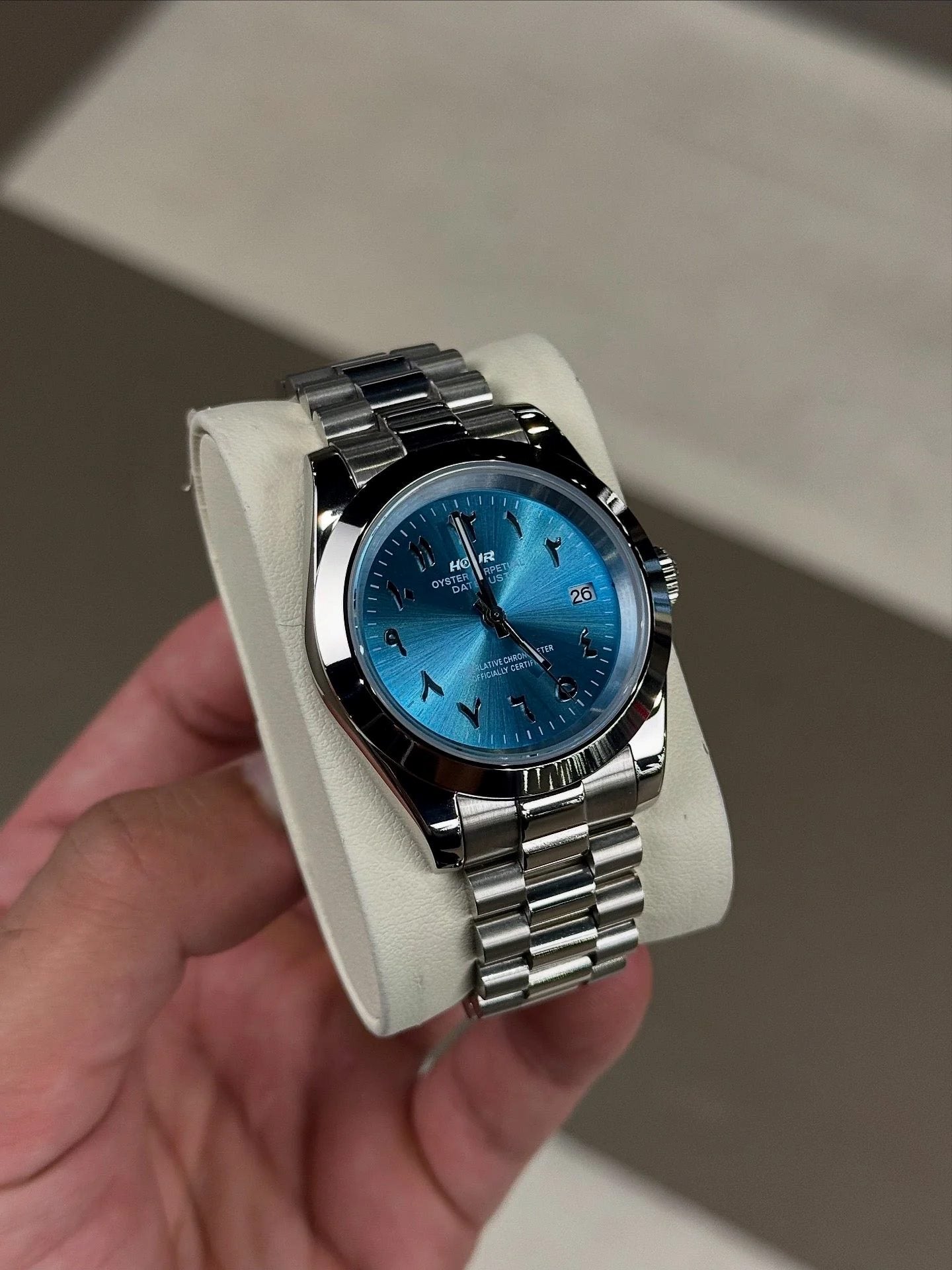 Sky blue Arabic Dial